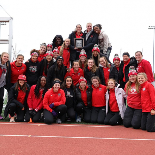 Nicole Stewart, Educational Studies sophomore, helps lead the Women’s Track Team to UAA Outdoor Championship! 