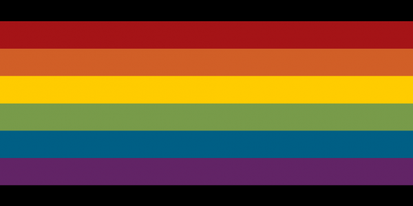 A rainbow using WashU branding tertiary color palette.